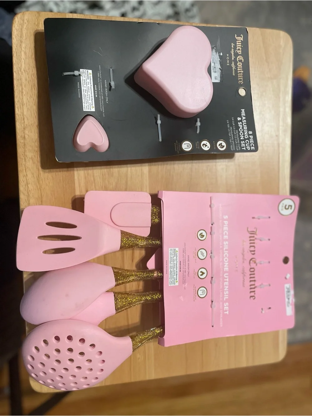 Juicy Couture Pink Heart Measuring Spoon & Pink Kitchen Utensil Set